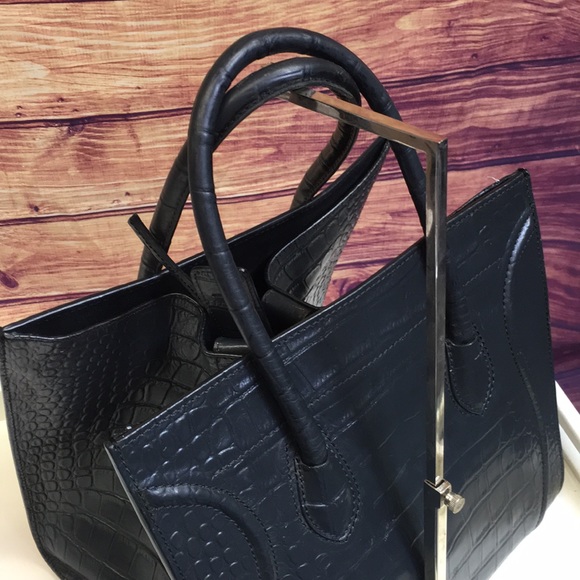 Celine Large Phantom Croc Embossed Leather Bag - Picture 3 of 8